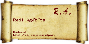Redl Agáta névjegykártya